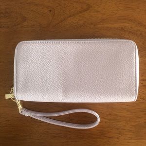 Lavender double zipper wallet